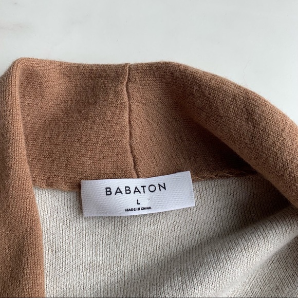 Aritzia Babaton Lance Cardigan caramel tan long open sweater - Picture 7 of 10